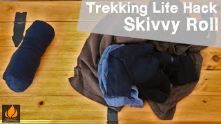 Skivvy Roll  Trekking Life Hack um Kleidung platzsparend zu packen [upl. by Onairotciv]