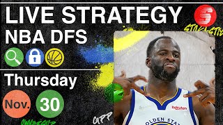 NBA DFS Strategy Thursday 113023  DraftKings amp FanDuel NBA Lineup Picks [upl. by Agueda]