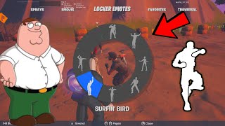 Peter Griffin Flexing Every RARE Emote in Fortnite [upl. by Bertila]