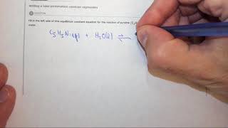 173d Writing a base protonation constant expression [upl. by Melia]