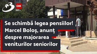 Se schimbă legea pensiilor Marcel Boloș anunț despre majorarea veniturilor seniorilor [upl. by Louth113]