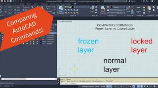 Comparing AutoCAD Commands  Frozen Layers vs Locked Layers [upl. by Ysak837]