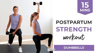 LIVE 15Minute Postpartum Workout For Rebuilding Strength At 6 Weeks Postpartum [upl. by Gasper]