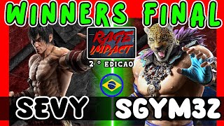 TEKKEN 8  OFFLINE  UPPER Sevy vs Sgym32  Winners Final  Rage Impact 2ª Edição [upl. by Ahsille]