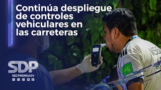 Gobierno de El Salvador mantiene despliegue en carreteras para identificar conductores peligrosos [upl. by Clim]