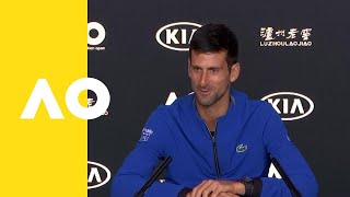 Novak Djokovic press conference QF  Australian Open 2019 [upl. by Eenobe297]