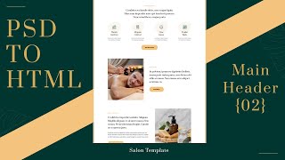 Salon Website  PSD To HTML Convert Template Design Using Photoshop  Header And Banner [upl. by Egedan]