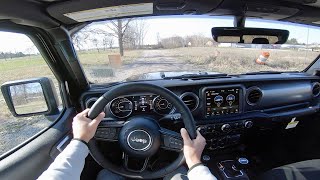 2022 Jeep Gladiator Willys POV ASMR Walkaround and Test Drive [upl. by Pettifer]