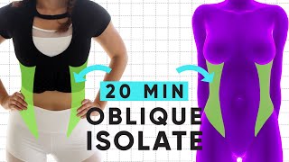 20 Minute Waist Shaping Workout  at home exercises for sleek obliques [upl. by Anada]