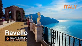 Ravello  Amalfi Coast  Beautiful Italian Village walking tour  Villa Cimbrone Gardens  Italy 4K [upl. by Schnabel]