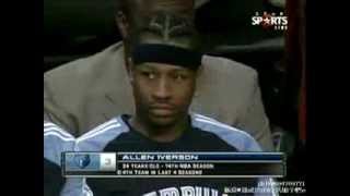 original Allen Iverson Grizzlies last game 8 points 3 assists and 1 steal [upl. by Eppilihp790]