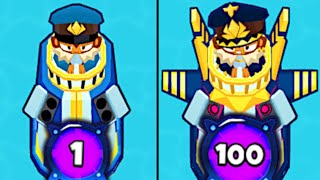 Level 1 Vs MAX Level 100 SUBMARINE Paragon Bloons TD 6 [upl. by Hoon649]