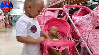 ✔ Baby Born VLOG We are buying a perambulator for a Doll Покупаем коляску для Куклы Серия 8 ✔ [upl. by Cock]