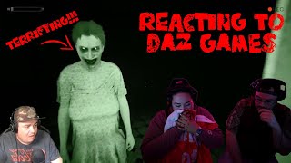 REACTING TO DAZ GAMES  PLAY A RUSSIAN HORROR GAME THIS WAS TERRIFYING [upl. by Haropizt]