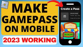 How to Make Gamepass in Pls Donate Roblox Mobile  Working  iPhone amp Android [upl. by Elaval]