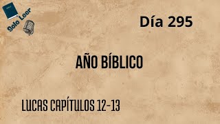 Año Bíblico Día 295  Lucas Capítulos 1213  Lectura de la Biblia en un año [upl. by Airitak928]