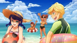 DÍA DE PLAYA  cómic miraculous ladybug  fandub latino  marinette fandub [upl. by Eneja]