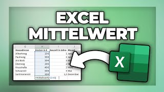 Excel Durchschnitt berechnen  Mittelwert für Noten Tutorial [upl. by Pierce228]