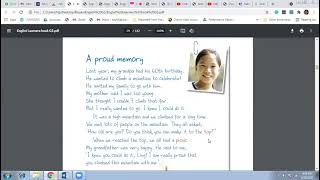 G3  English  Unit 2  Lesson 5  Special memories  A proud memory [upl. by Norm]