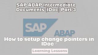 SAP ABAP Class 35  IDocs  Change Pointer Configuration [upl. by Cralg980]