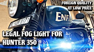 Best Fog Light for Hunter 350  Auxiliary Light Installation  Fog Lamps for RE Hunter 350 [upl. by Alleram]