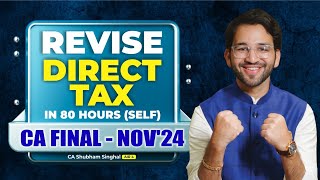 Nov24 Lets Revise Direct Tax in 15 Days 6 hours per day  Detailed Planner with Important Quest [upl. by Addie7]