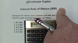 How to Calculate IRR Using the HP12C Financial Calculator [upl. by Conchita]