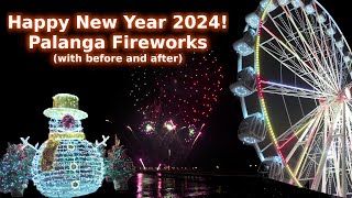 Palanga New Year 2024 Fireworks  Full Experience Fejerverkai 4K [upl. by Nodnyl]