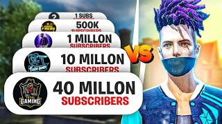 1 TO 40 MILLION SUBSCRIBER YOUTUBERS VS ME [upl. by Sukin]