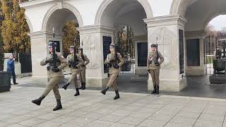 Rocznica utworzenia Grobu Nieznanego Żołnierza 2112022 ZMIANA WARTY [upl. by Alleyne]