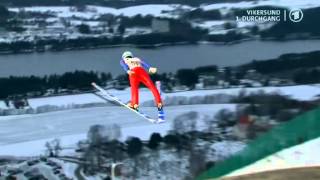 Anders Fannemel World Record 15022015 Vikersund 2515 Meters [upl. by Jessika]