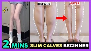 🔥2 MINS SLIM CALVES FOR BEGINNER  Calf Slimming Reduce Calf Muscle Lose Calf Fat [upl. by Stempson]