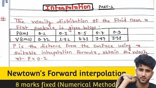 Newtons Forward interpolation  Backward interpolation [upl. by Intruok657]