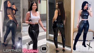 Leather Leggings Dreams  The Ultimate Confident Statement  TOP 5 How To Style Shiny Leggings Blog [upl. by Anitsirk]