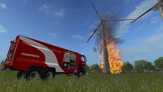 LS17 Einsatz in Mönchwinkel V2 05  Windkraftanlage in Flammen [upl. by Maze]