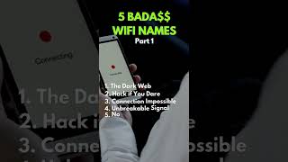 5 Badass WiFi Names shorts ytshorts viralvideo [upl. by Idoc]