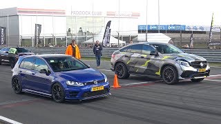 VW Golf 7 R vs BRABUS GLE63 S AMG vs Nissan GTR Switzer P800 [upl. by Irac]