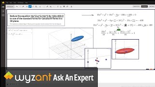 Convert the equation of an ellipsoid to standard form then identify its center [upl. by Iago]