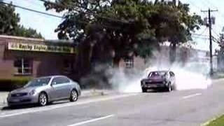 Burnout melting rubber Franks 1969 Nova at SKNY [upl. by Sivle]