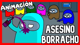 IBAI Y AURON PILLAN AL ASESINO BORRACHO 🍺  ANIMACION AMONG US [upl. by Nomzed]