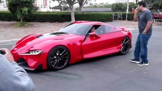 Toyota FT1 being unloaded at Irvine Cars amp Coffee toyota supra [upl. by Eleets284]