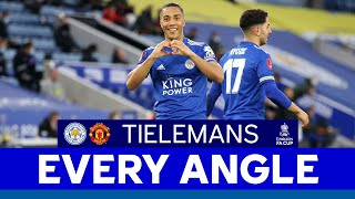 EVERY ANGLE  Youri Tielemans vs Manchester United  202021 [upl. by Ayot]