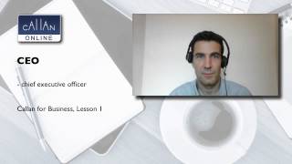 CEO  Business English with Callan Online [upl. by Lasky381]