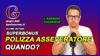 SUPERBONUS 110 ultime notizie polizza assicurativa asseveratore NON obbligatoria per gli altri bonus [upl. by Ridan]