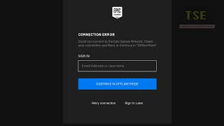 How to fix Connection error could not connect to the Epic Games Network [upl. by Easlehc]