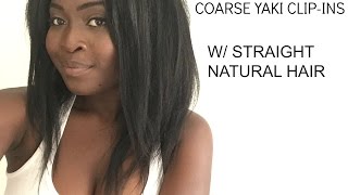 BETTER LENGTH COARSE YAKI HAIR CLIP INS  UNBOXING amp TRY ON [upl. by Prouty524]