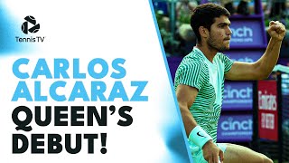 Carlos Alcaraz Queens Club Debut vs Rinderknech  Queens 2023 Highlights [upl. by Zina945]