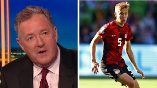 quotIts The WOMENS World Cupquot Piers Morgan on Transgender NonBinary Footballer Quinn [upl. by Anyahc41]