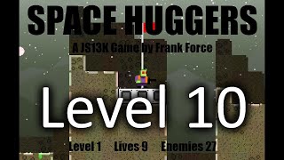 Space Huggers JS13K game  Gameplay  Reached Level 10 [upl. by Anihs758]