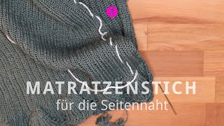 Nähe die Seitennaht mit Matratzenstich zusammen für eine unsichtbare Naht [upl. by Notnirb]